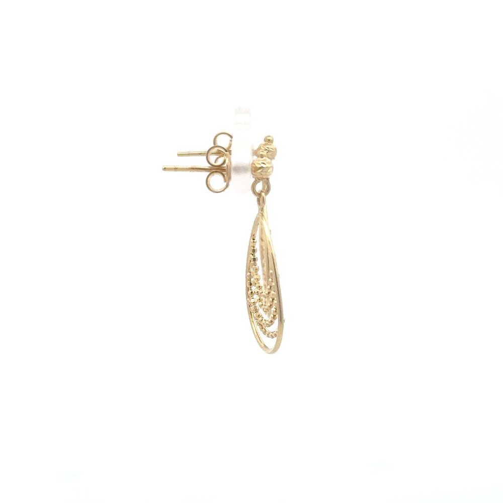 18K Gold Earrings Dangling Earrings 2.17 grams - Picture 5 of 5